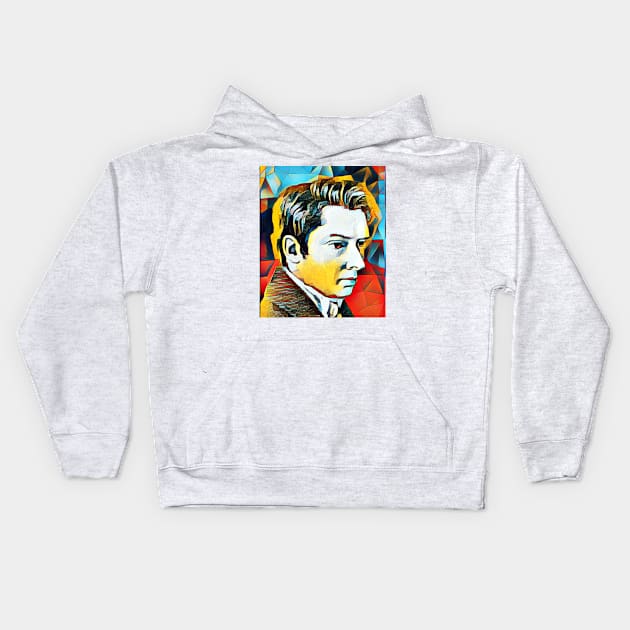 William Hazlitt Abstract Portrait | William Hazlitt Artwork 2 Kids Hoodie by JustLit